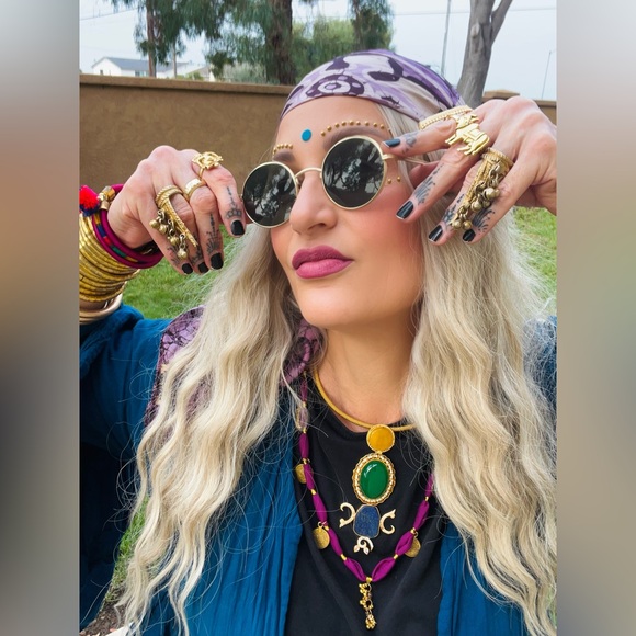 GURUHUSTLE Gold Coin pirate Booty VINTAGE BOHEMIAN NECKLACE - Picture 5 of 9